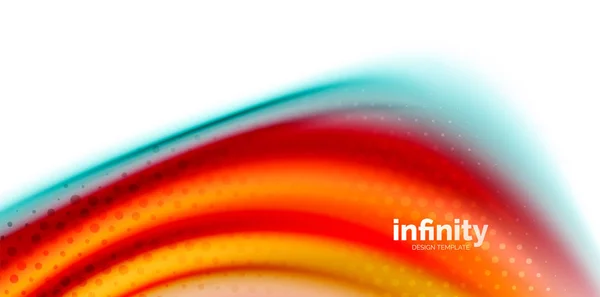 Vector 3d fluido colores onda fondo, forma abstracta que fluye con textura punteada, colores mezclados líquidos — Archivo Imágenes Vectoriales