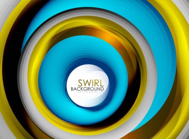 Sarmal girdap akan 3d vektör soyut dijital hareket arka plan tasarım hatları. Dönen kavramı