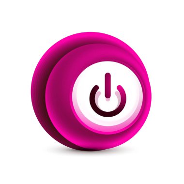 Cam Saydamlık efektini güç başlamak düğme, üzerinde simge, kullanıcı arabirimi ya da app simgesi tasarım vektör