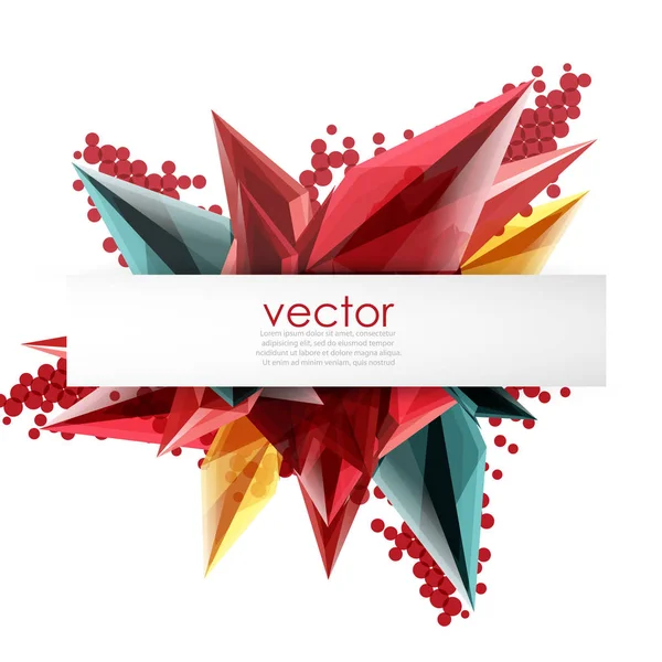 Floração colorida cristais vetor abstrato fundo — Vetor de Stock