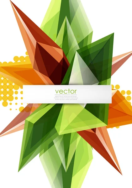 Красочные цветущие кристаллы векторного фона — стоковый вектор