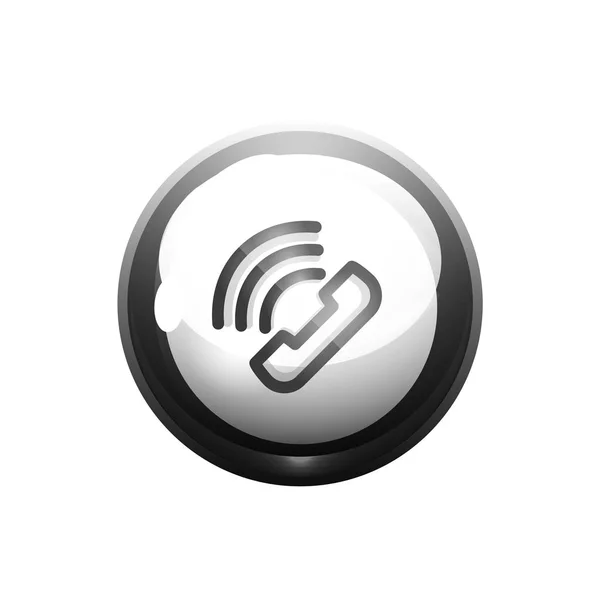 Phone support call center button — Stock Vector