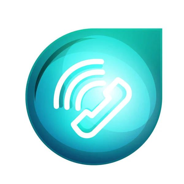 Phone support call center button — Stock Vector