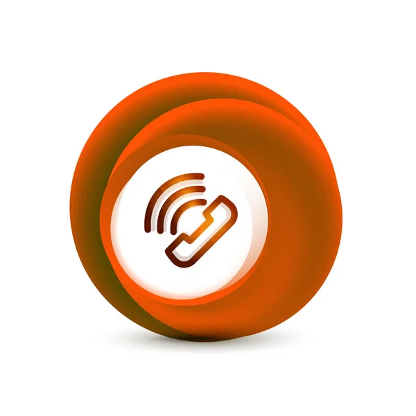 Botão de telefone antiquado, ícone de suporte do call center —  Vetores de Stock