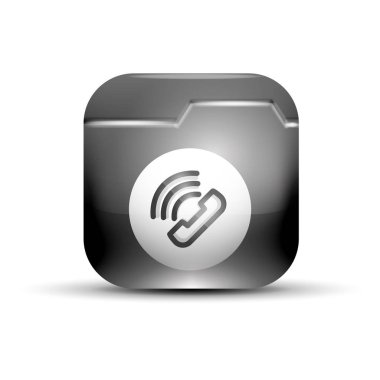 Telefon düğme, çağrı destek fikir, vektör çizim