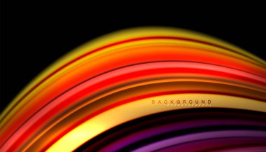 Soyut dalga sıvı renk çizgili hatları