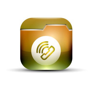 Telefon düğme, çağrı destek fikir, vektör çizim