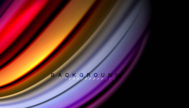 Soyut dalga sıvı renk çizgili hatları