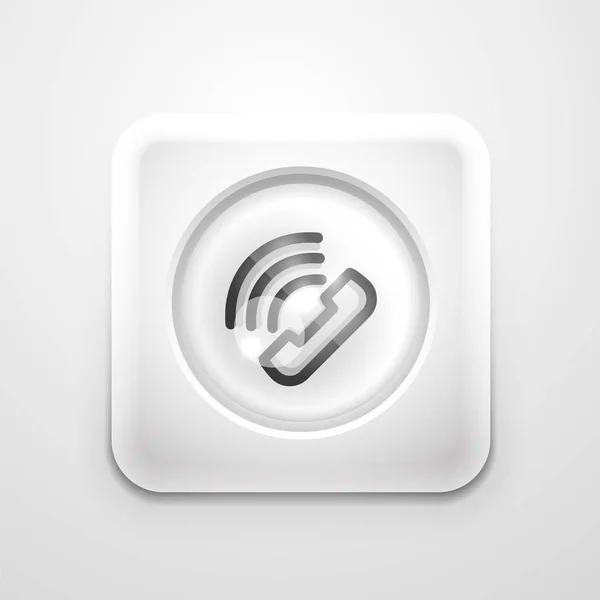 Bouton téléphonique, idée de support d'appel, illustration vectorielle — Image vectorielle