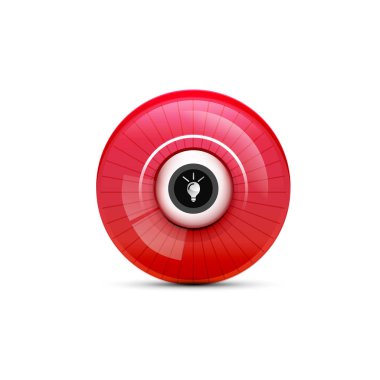 Ampul, yeni fikir kavramı web düğmesi