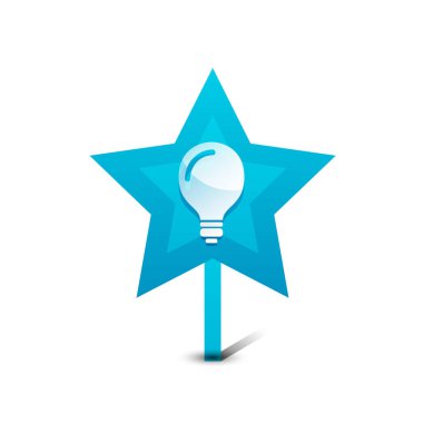 Ampul, yeni fikir kavramı web düğmesi