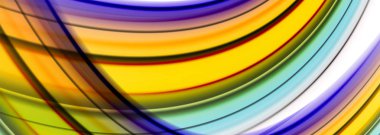 Soyut dalga sıvı renk çizgili hatları. Poster veya web afiş için sanatsal illüstrasyon vektör