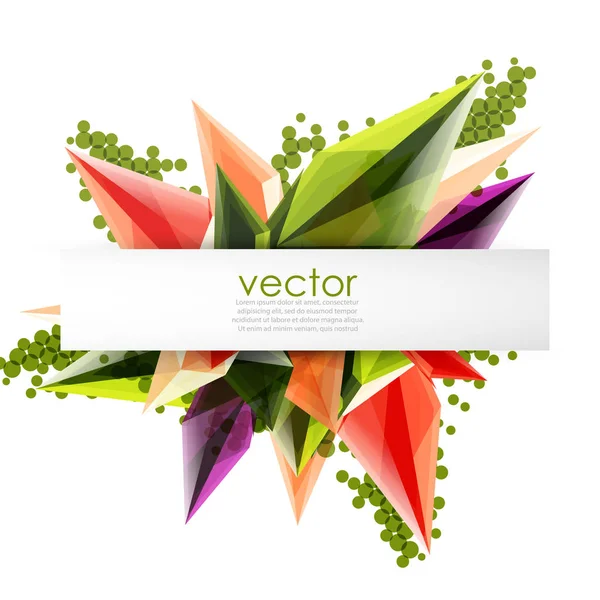 Colorful blooming crystals vector abstract background — Stock Vector