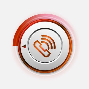 Telefon düğme, çağrı destek fikir, vektör çizim