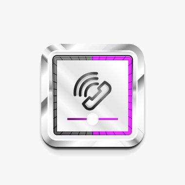 Telefon düğme, çağrı destek fikir, vektör çizim