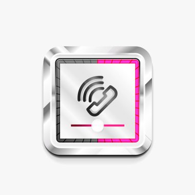 Telefon düğme, çağrı destek fikir, vektör çizim