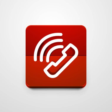 Telefon düğme, çağrı destek fikir, vektör çizim