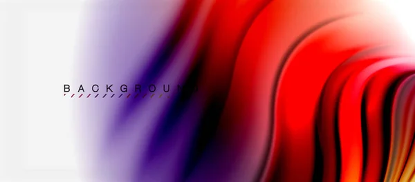 Verschwommene fließende Farben Hintergrund, abstrakte Wellenlinien, Vektorillustration — Stockvektor