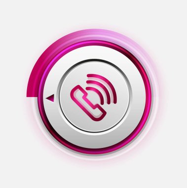 Telefon düğme, çağrı destek fikir, vektör çizim