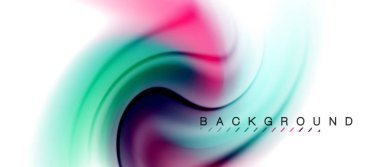 Girdap sıvısı akan renklerin hareket efekti, holografik soyut arkaplan