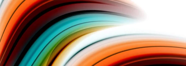 Abstrakte Wellenlinien fließende Farbstreifen. Vektor künstlerische Illustration für Poster oder Web-Banner — Stockvektor
