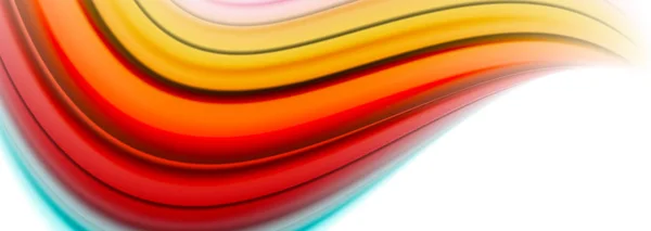 Linee d'onda astratte strisce di colore fluido. Illustrazione artistica vettoriale per poster o banner web — Vettoriale Stock