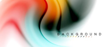 Girdap sıvısı akan renklerin hareket efekti, holografik soyut arkaplan