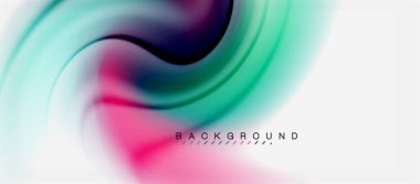 Girdap sıvısı akan renklerin hareket efekti, holografik soyut arkaplan