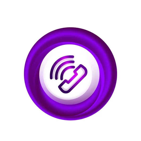 Régi vágású telefon gomb, call center support ikonon — Stock Vector