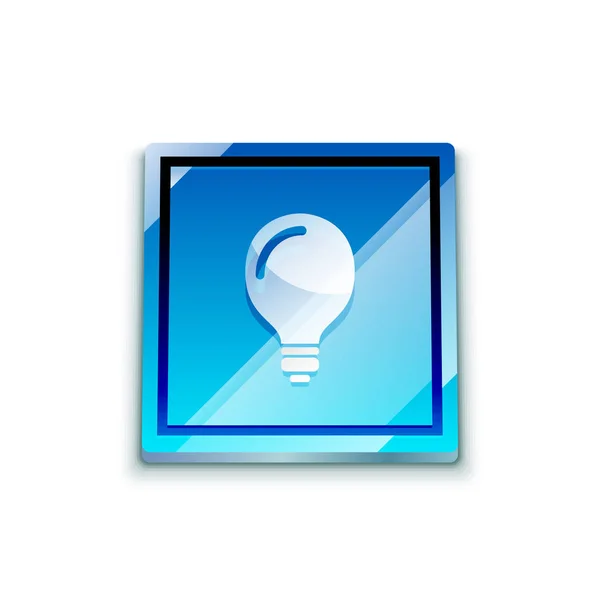 電球、新しいアイデアのコンセプト web ボタン — ストックベクタ