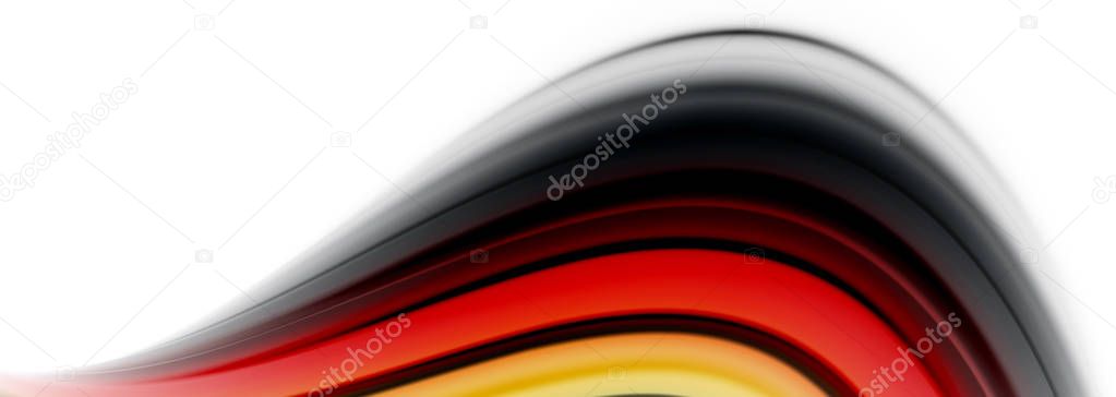Abstract wave lines fluid color stripes. Vector artistic illustration for poster or web banner