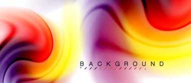 Girdap sıvısı akan renklerin hareket efekti, holografik soyut arkaplan