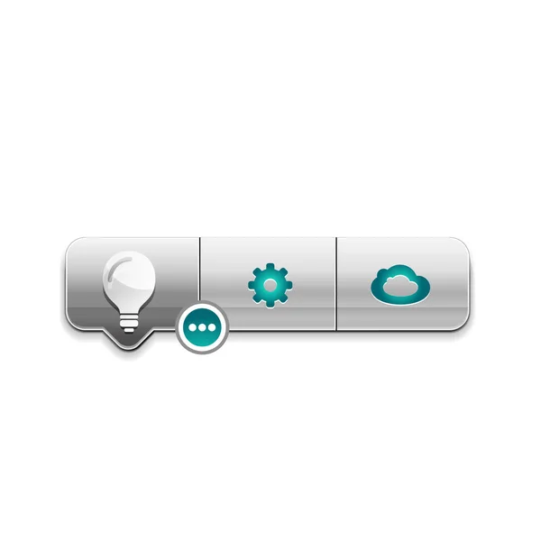 Lâmpada, nova ideia conceito web botão — Vetor de Stock
