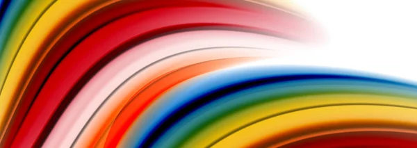 Abstrakte Wellenlinien fließende Farbstreifen. Vektor künstlerische Illustration für Poster oder Web-Banner — Stockvektor