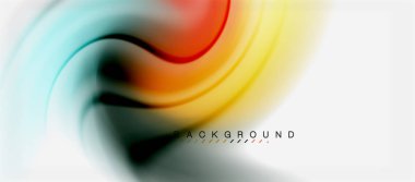 Girdap sıvısı akan renklerin hareket efekti, holografik soyut arkaplan