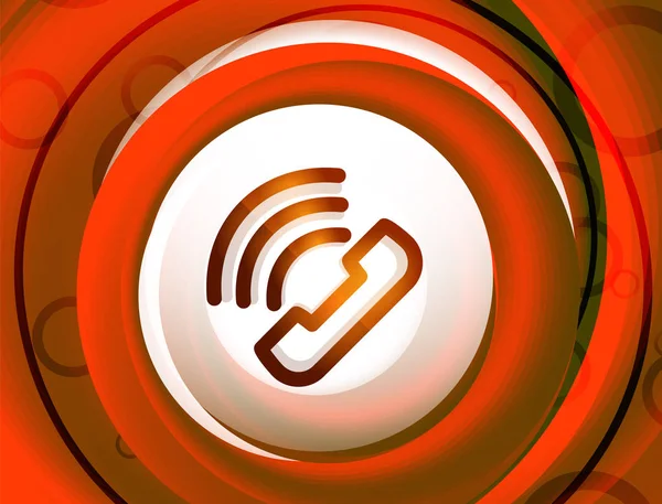 Botão de telefone antiquado, ícone de suporte do call center —  Vetores de Stock