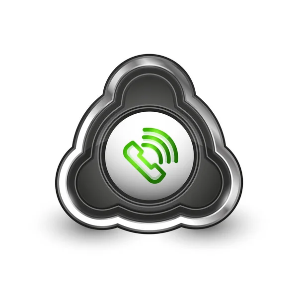 Altmodische Telefon-Taste, Call Center Support-Symbol — Stockvektor