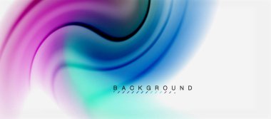 Girdap sıvısı akan renklerin hareket efekti, holografik soyut arkaplan