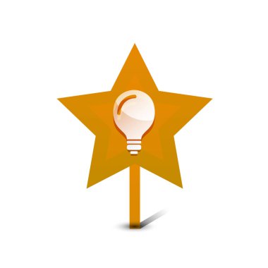 Ampul, yeni fikir kavramı web düğmesi