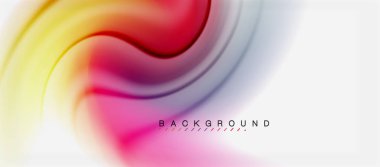 Girdap sıvısı akan renklerin hareket efekti, holografik soyut arkaplan