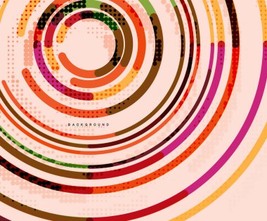 Dairesel çizgiler, daireler, geometrik arka plan