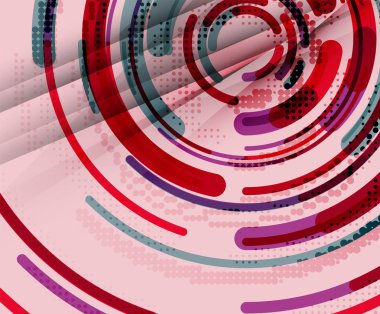 Dairesel çizgiler, daireler, geometrik arka plan