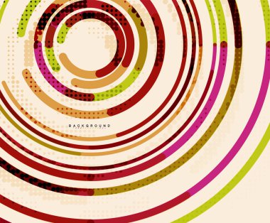Dairesel çizgiler, daireler, geometrik arka plan