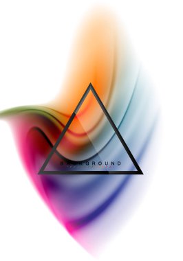 Girdap sıvısı akan renklerin hareket efekti, holografik soyut arkaplan