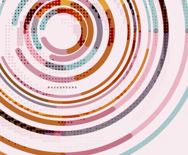 Dairesel çizgiler, daireler, geometrik arka plan