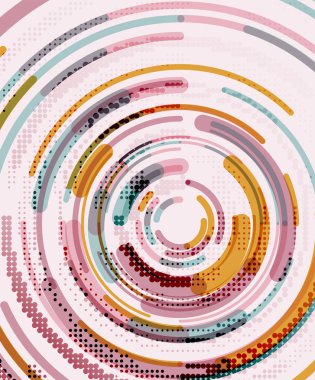 Dairesel çizgiler, daireler, geometrik arka plan