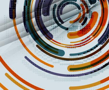 Dairesel çizgiler, daireler, geometrik arka plan