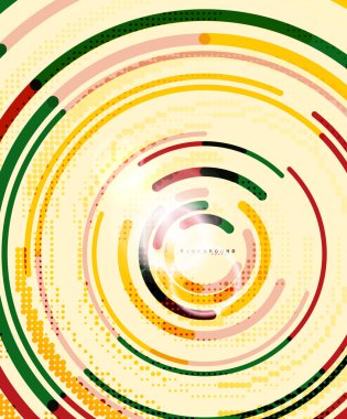 Dairesel çizgiler, daireler, geometrik arka plan