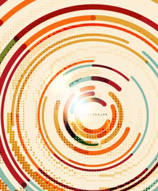 Dairesel çizgiler, daireler, geometrik arka plan