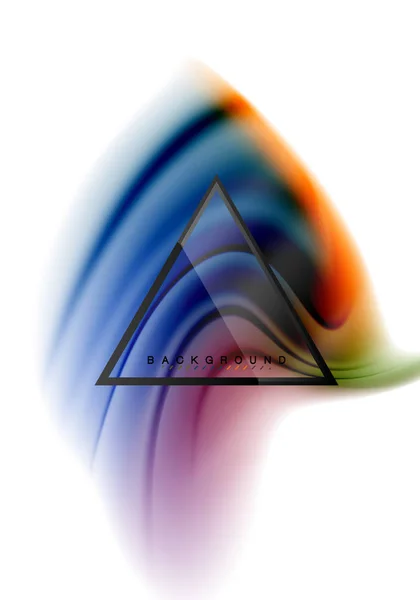涡流流动的色彩运动效果，全息抽象背景 — 图库矢量图片